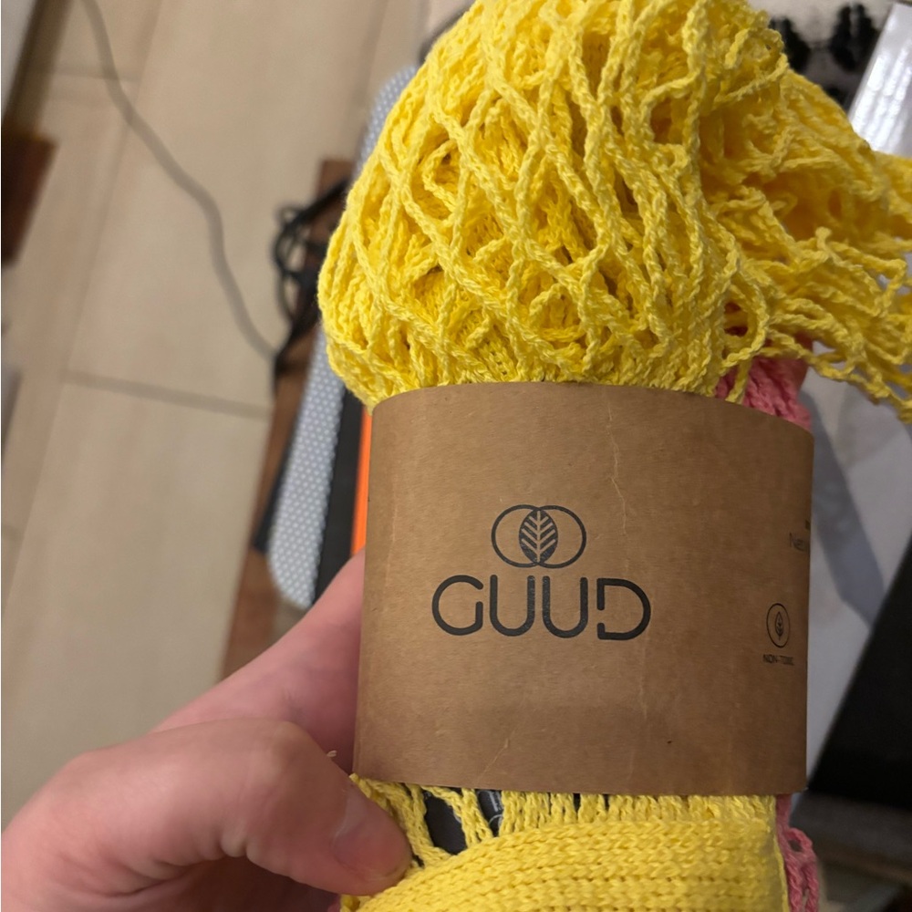 GUUD Yellow & pink Mesh Bags (2 bags)